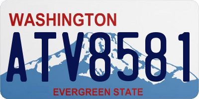 WA license plate ATV8581
