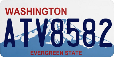 WA license plate ATV8582
