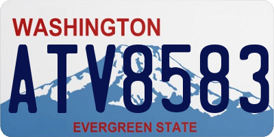 WA license plate ATV8583