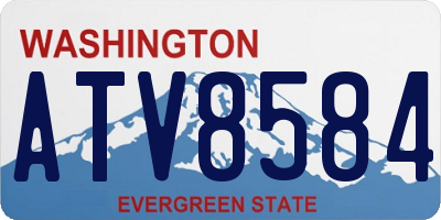 WA license plate ATV8584