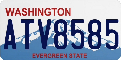 WA license plate ATV8585