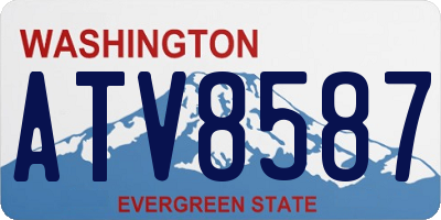 WA license plate ATV8587