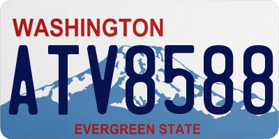 WA license plate ATV8588