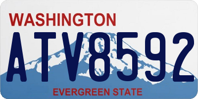 WA license plate ATV8592