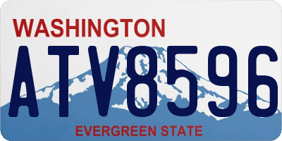 WA license plate ATV8596