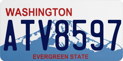 WA license plate ATV8597