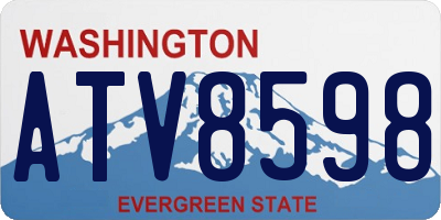 WA license plate ATV8598