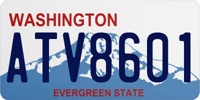 WA license plate ATV8601