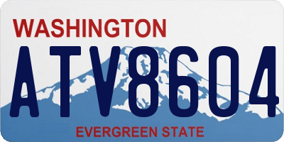WA license plate ATV8604