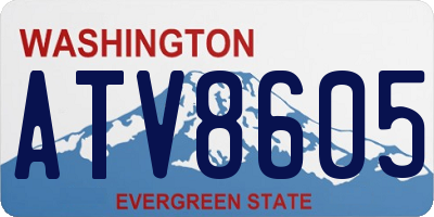 WA license plate ATV8605