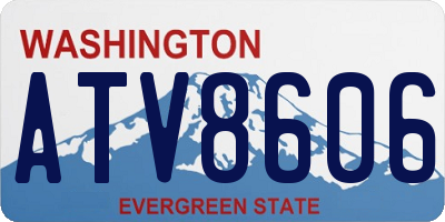 WA license plate ATV8606