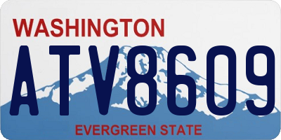 WA license plate ATV8609