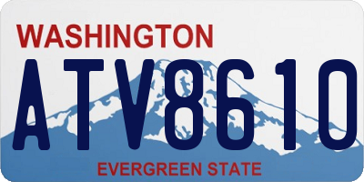 WA license plate ATV8610