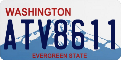 WA license plate ATV8611