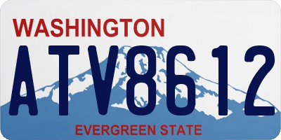 WA license plate ATV8612
