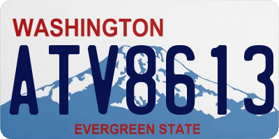 WA license plate ATV8613