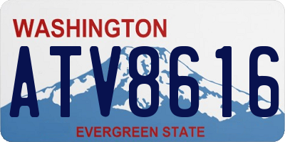 WA license plate ATV8616