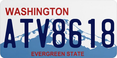 WA license plate ATV8618