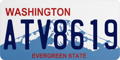 WA license plate ATV8619