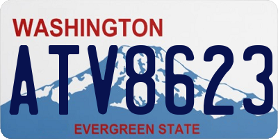 WA license plate ATV8623