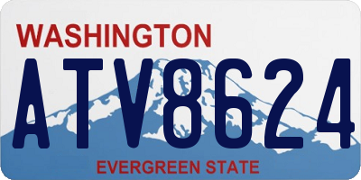 WA license plate ATV8624