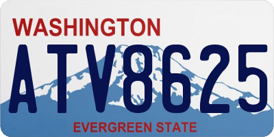WA license plate ATV8625