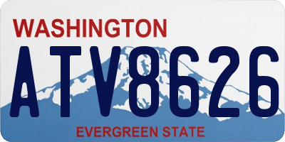 WA license plate ATV8626