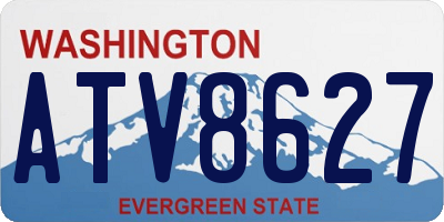 WA license plate ATV8627