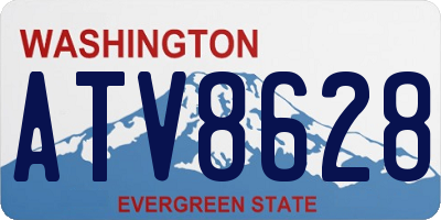 WA license plate ATV8628