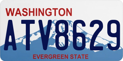 WA license plate ATV8629