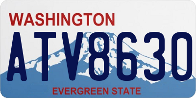 WA license plate ATV8630