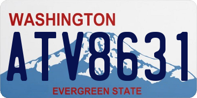 WA license plate ATV8631
