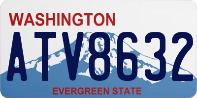 WA license plate ATV8632