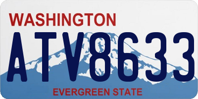 WA license plate ATV8633