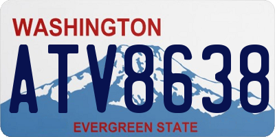 WA license plate ATV8638