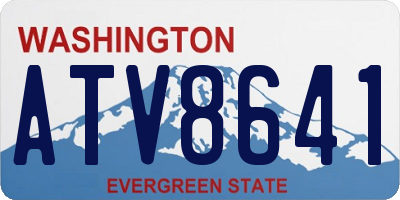 WA license plate ATV8641