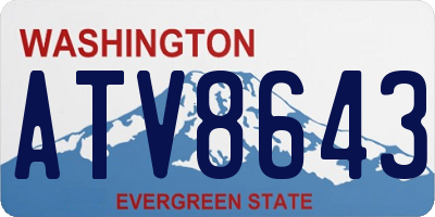 WA license plate ATV8643