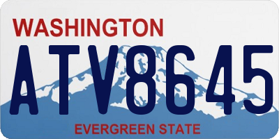 WA license plate ATV8645