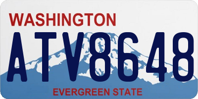 WA license plate ATV8648