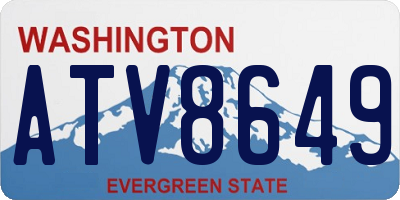 WA license plate ATV8649
