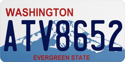 WA license plate ATV8652