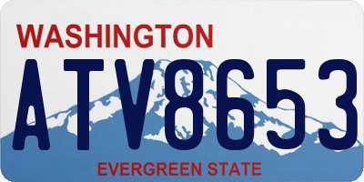 WA license plate ATV8653