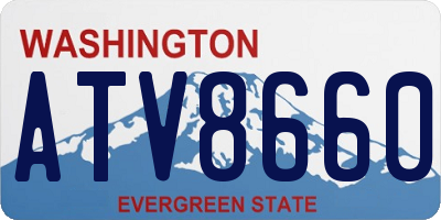 WA license plate ATV8660