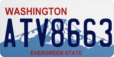 WA license plate ATV8663