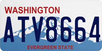 WA license plate ATV8664