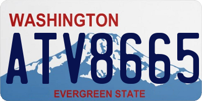 WA license plate ATV8665