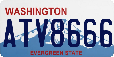 WA license plate ATV8666