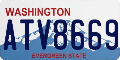 WA license plate ATV8669