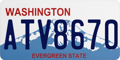 WA license plate ATV8670
