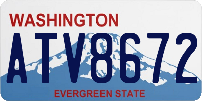 WA license plate ATV8672